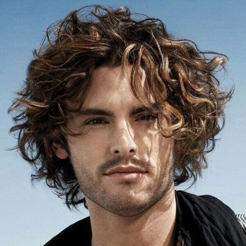 Curled Hairstyles for Men with Straight Hair