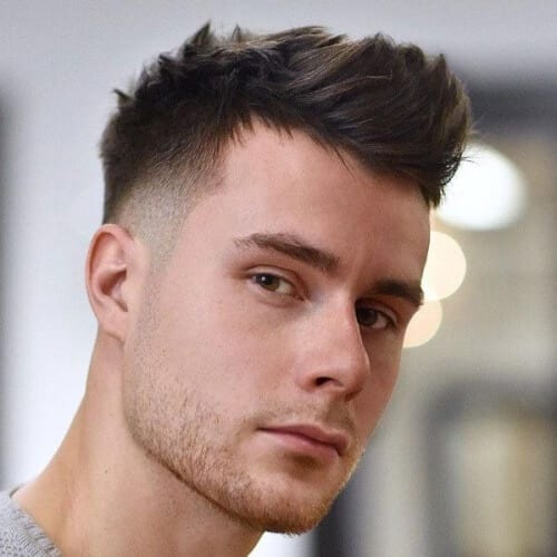 Quiff Short Haircuts for Men with Straight Hair