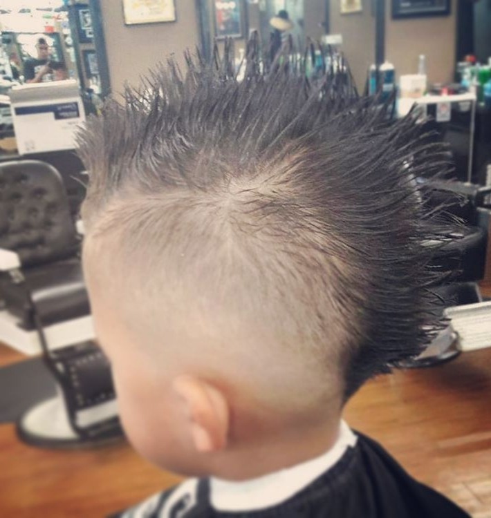 Mens Straightened Hairstyles Spiked Faux Hawk