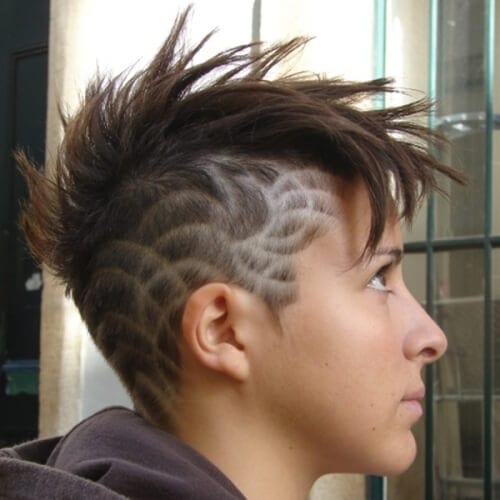 Punk Hairstyles For Guys with Hair Tattoos