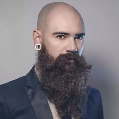 Long Beard Styles for Shaved Head
