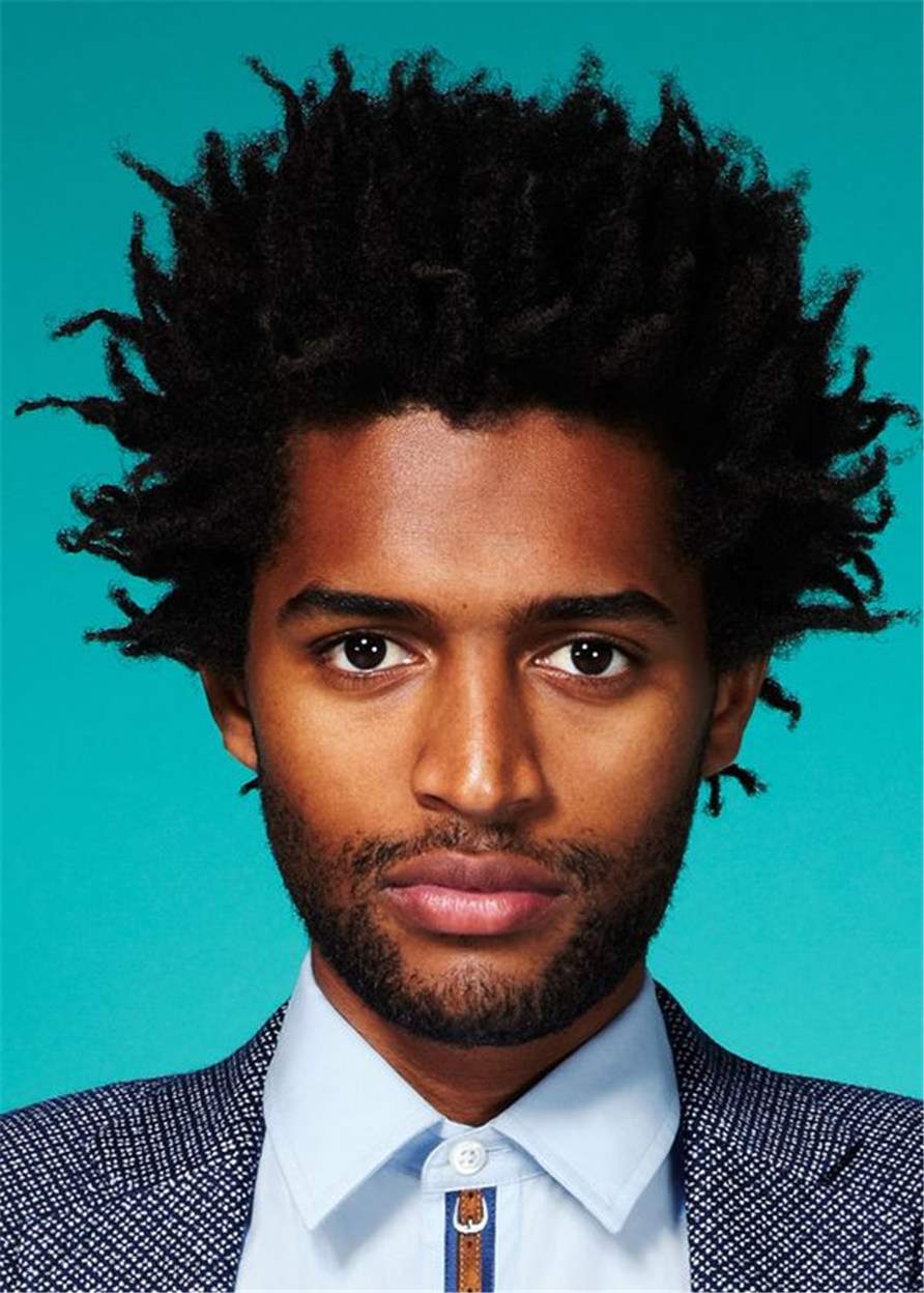 Mens Wedding Hairstyle Short Afro