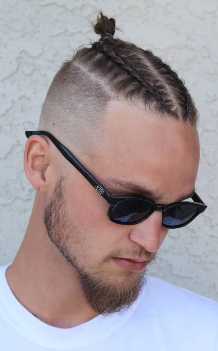 Top Knot with Taper Fade
