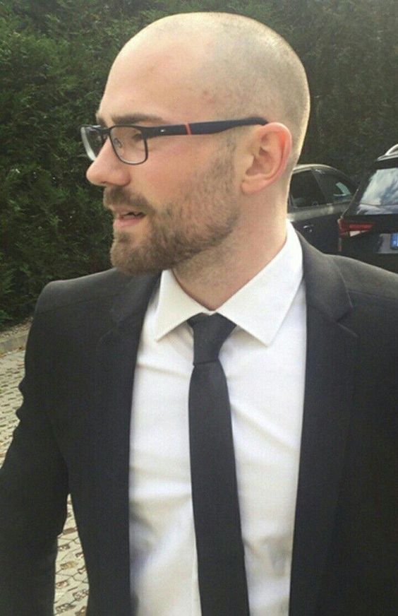 bald with beard