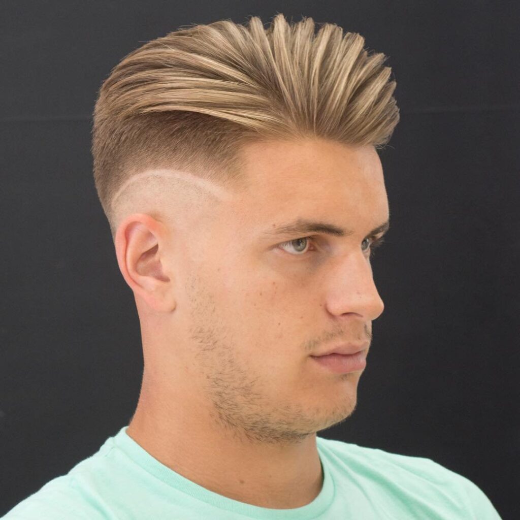 High skin Fade Comb-Over