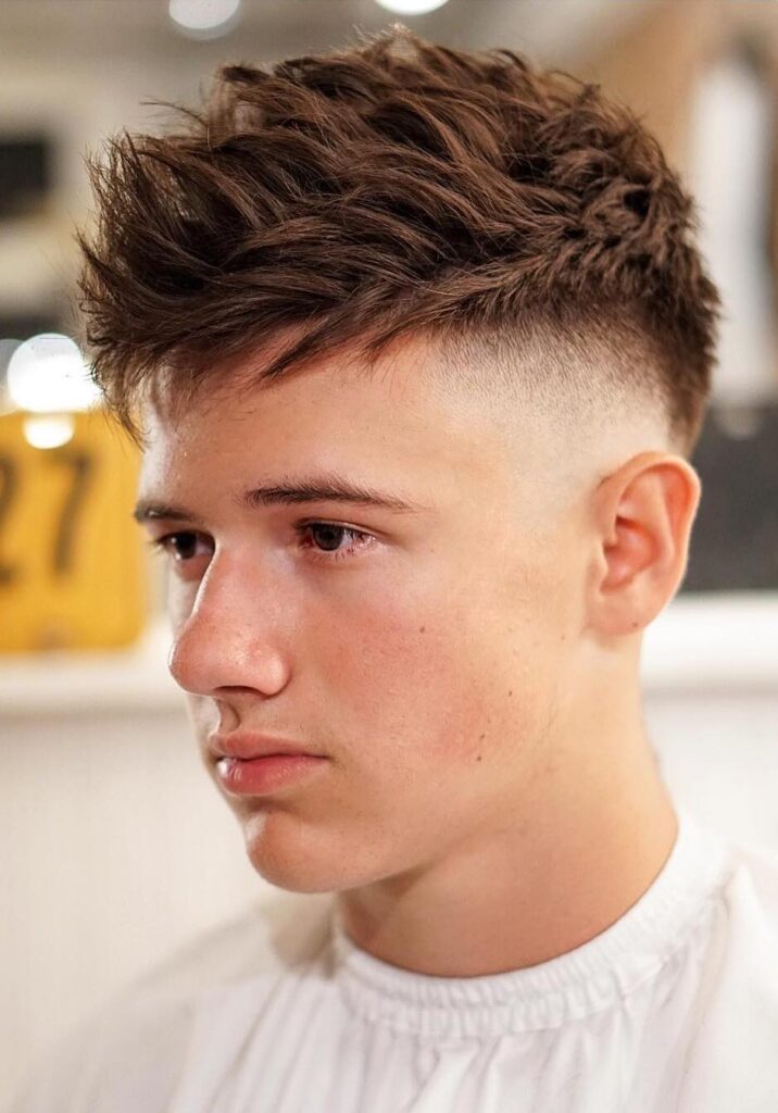 high Skin Fade With Fringe