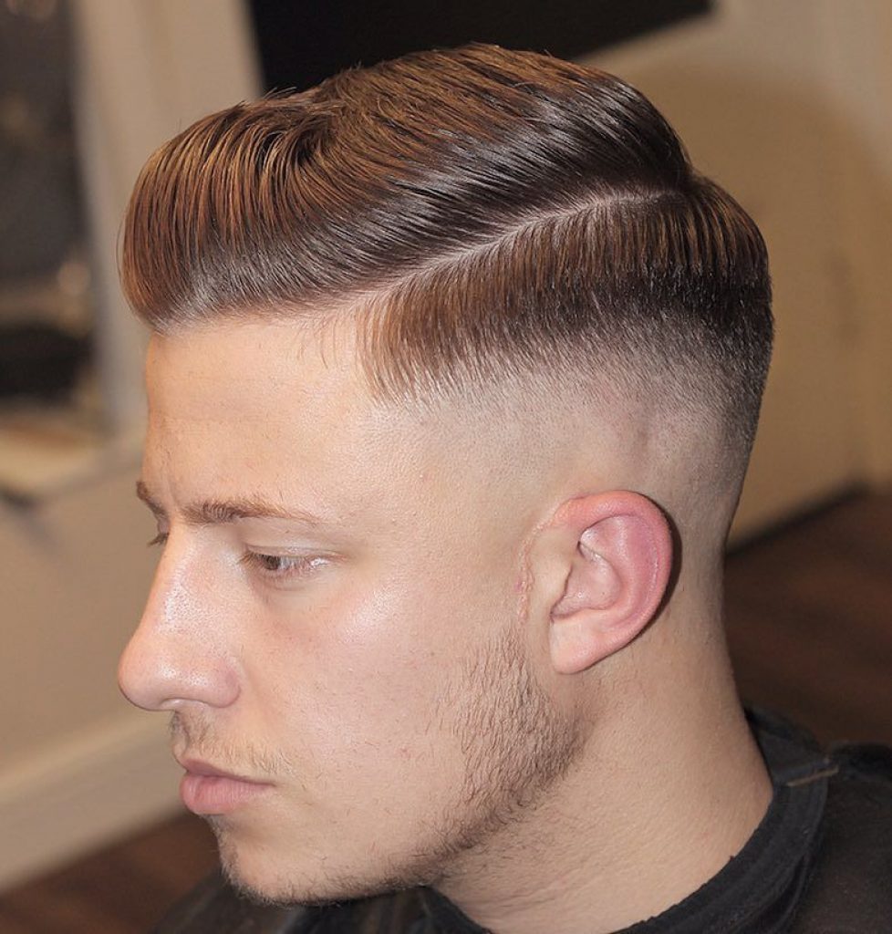 high Skin Fade With Side Part