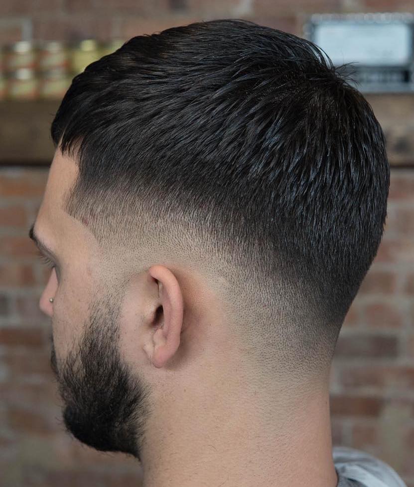 Textured French Crop with Disconnected high skin fade