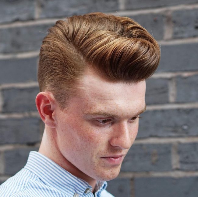 Tapered Comb Over with Side Part