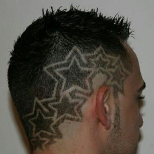 Multiple Star Designs Haircuts