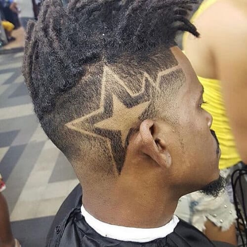 Star Designs Haircuts with a Heart Beat
