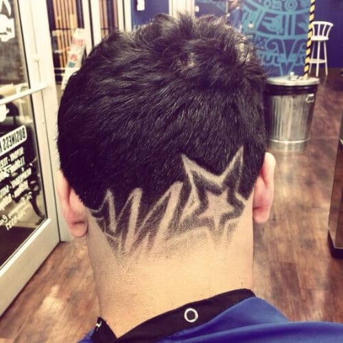 Star Designs Haircuts with Graffiti