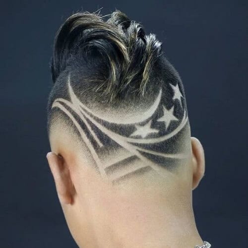 Star Designs Haircuts with Long Back