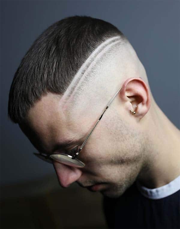 High and Tight with Forward-Swept Hair