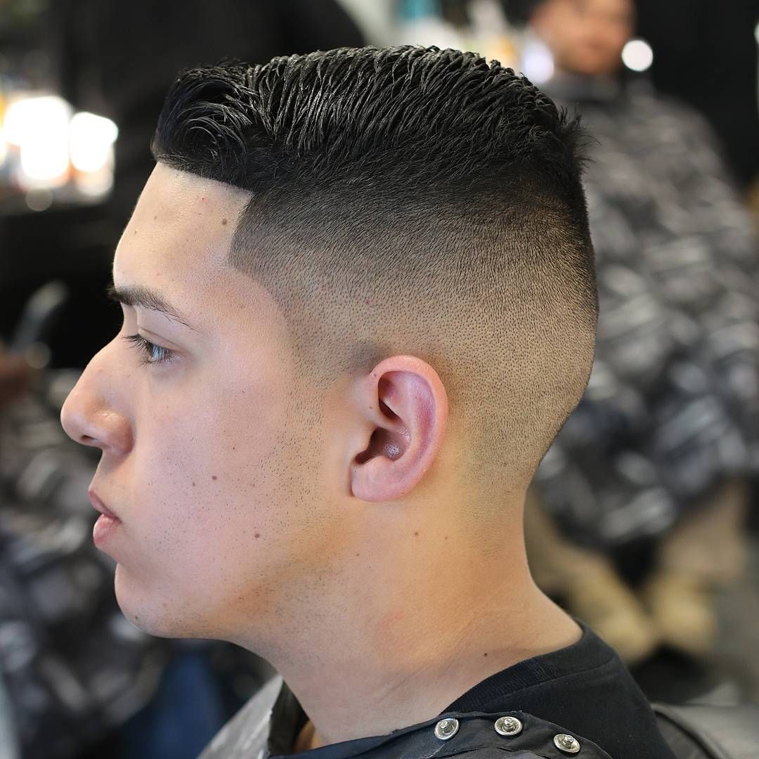 High and Tight with Forward-Swept Hair